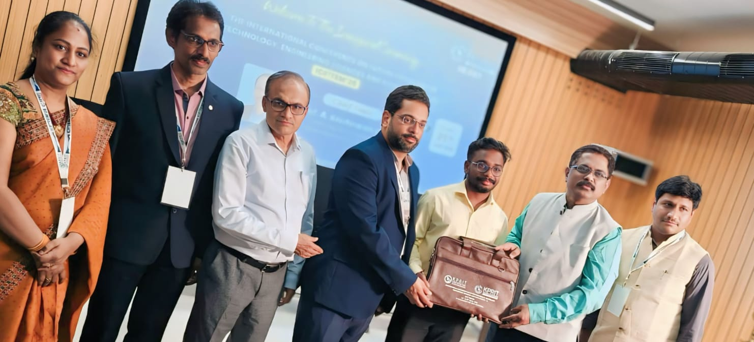 RIZIQ founder with educators and industry representatives at a conference